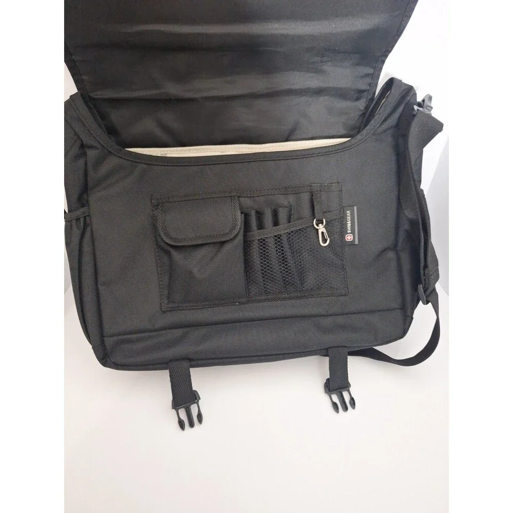 SWISS GEAR Laptop Messenger Shoulder Bag Multi Compartment Brief Case Black 16”